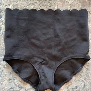 Maternity & Postpartum Bloomers - Scallop Edge Black × 1